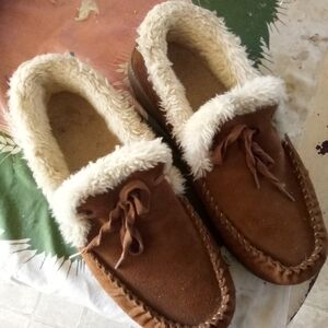 Men's Orthofeet Size 13 Leather Moccasin Slip-On Shoes